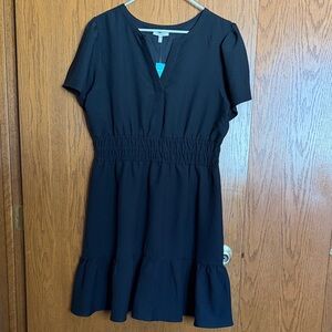 NWT Elegant Black Short Sleeve Dress